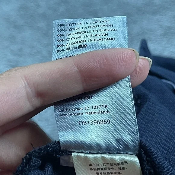 PILCRO Anthropologie Navy Button Fly Wide Leg Pants - Picture 6 of 8